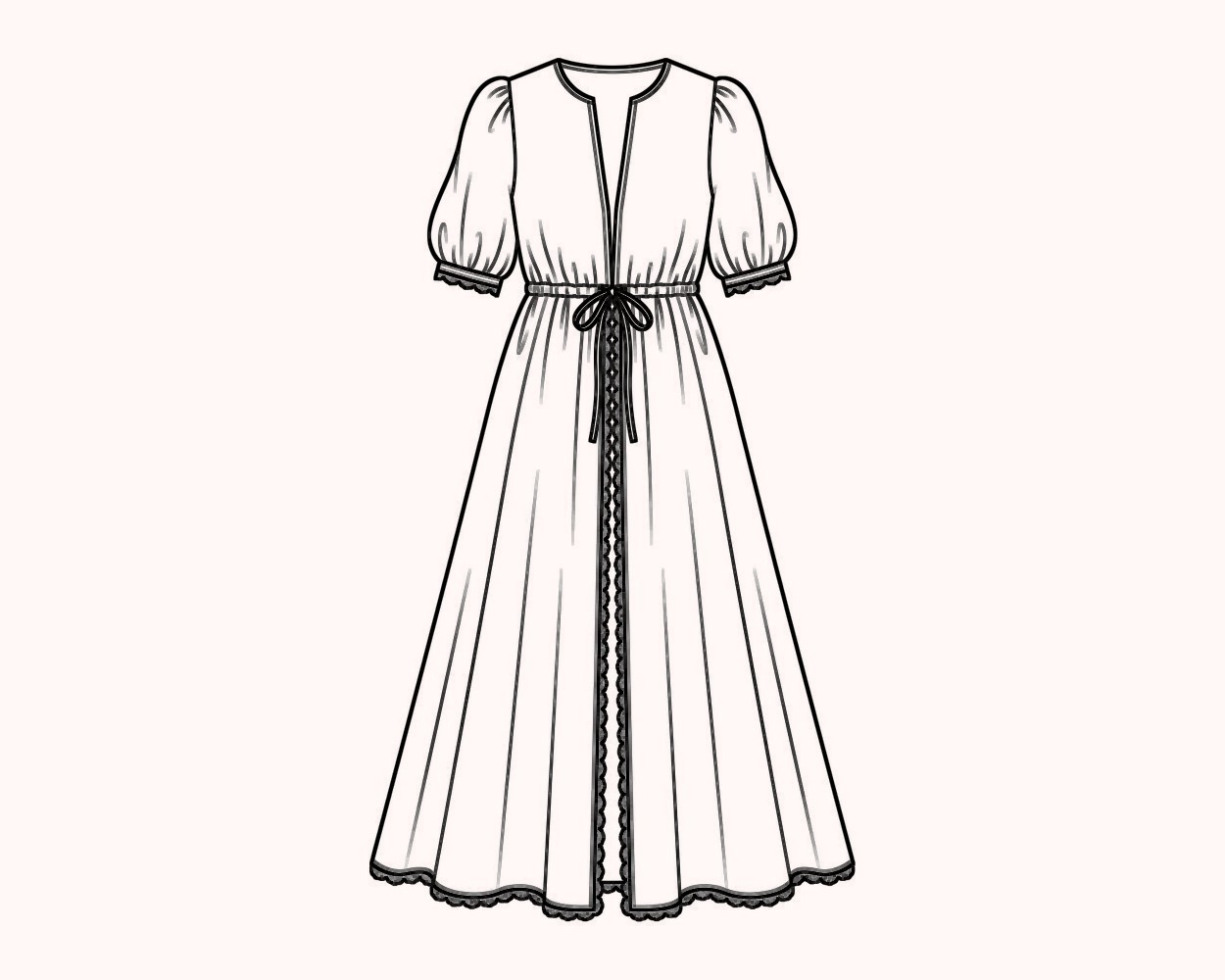 Rysunek modelu: Sukienka inspirowana stylem Dolce & Gabbana